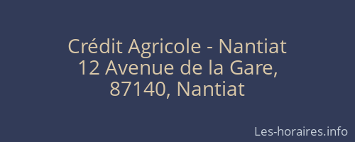 Crédit Agricole - Nantiat