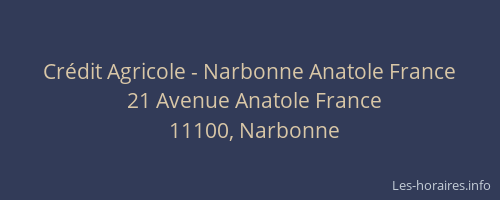 Crédit Agricole - Narbonne Anatole France