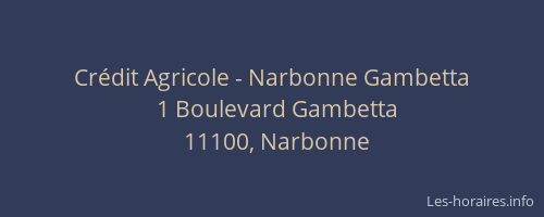 Crédit Agricole - Narbonne Gambetta