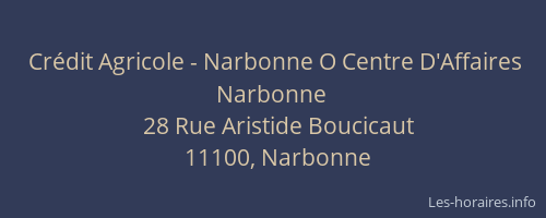 Crédit Agricole - Narbonne O Centre D'Affaires Narbonne