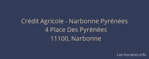 Crédit Agricole - Narbonne Pyrénées