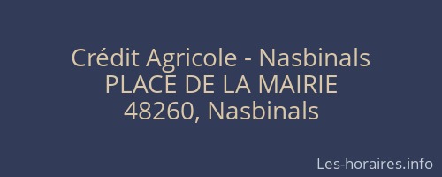 Crédit Agricole - Nasbinals
