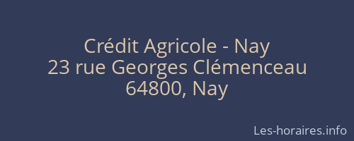 Crédit Agricole - Nay