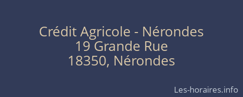 Crédit Agricole - Nérondes
