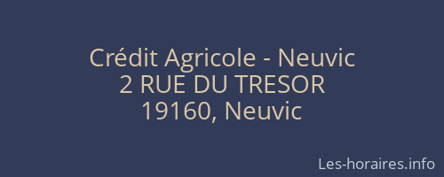 Crédit Agricole - Neuvic