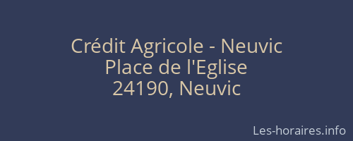 Crédit Agricole - Neuvic