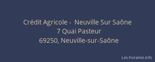 Crédit Agricole -  Neuville Sur Saône