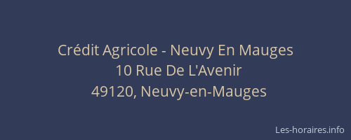 Crédit Agricole - Neuvy En Mauges