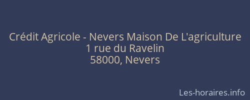 Crédit Agricole - Nevers Maison De L'agriculture