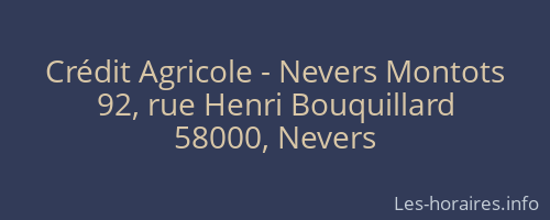 Crédit Agricole - Nevers Montots