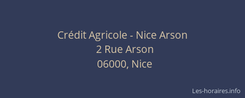 Crédit Agricole - Nice Arson
