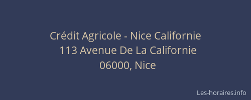 Crédit Agricole - Nice Californie