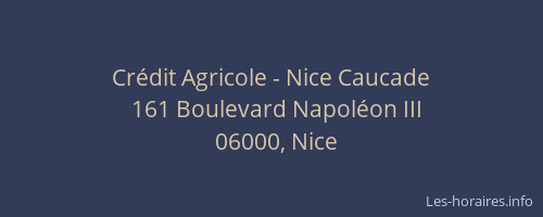 Crédit Agricole - Nice Caucade