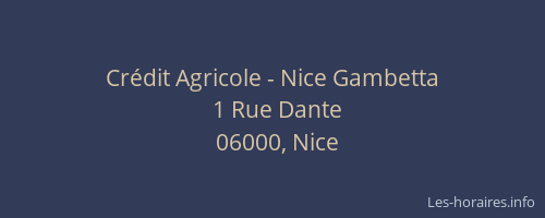 Crédit Agricole - Nice Gambetta
