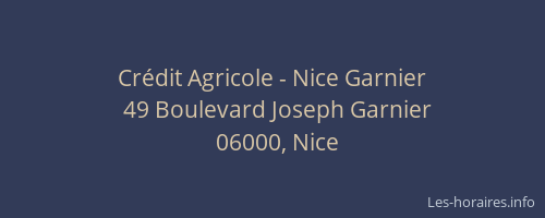 Crédit Agricole - Nice Garnier