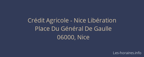 Crédit Agricole - Nice Libération