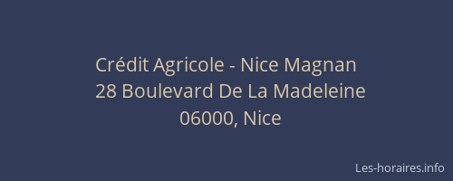 Crédit Agricole - Nice Magnan
