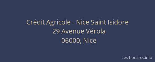 Crédit Agricole - Nice Saint Isidore