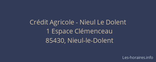 Crédit Agricole - Nieul Le Dolent