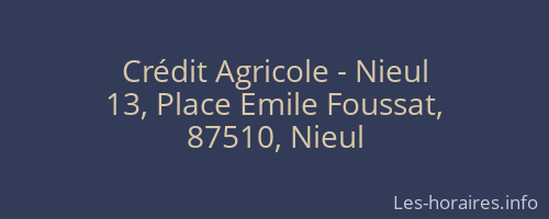 Crédit Agricole - Nieul