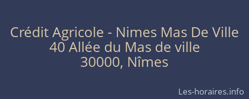 Crédit Agricole - Nimes Mas De Ville