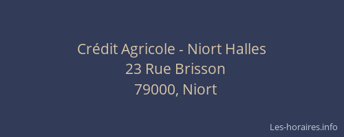 Crédit Agricole - Niort Halles
