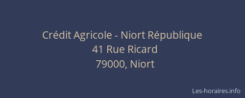 Crédit Agricole - Niort République