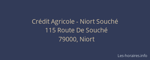 Crédit Agricole - Niort Souché