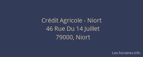 Crédit Agricole - Niort