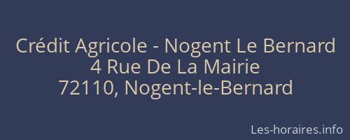 Crédit Agricole - Nogent Le Bernard