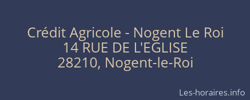 Crédit Agricole - Nogent Le Roi