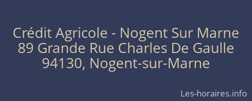 Crédit Agricole - Nogent Sur Marne