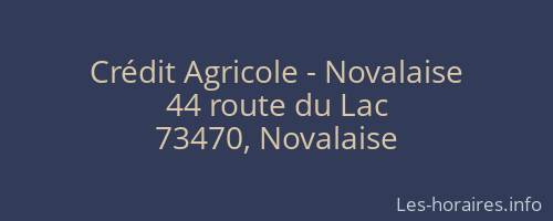 Crédit Agricole - Novalaise