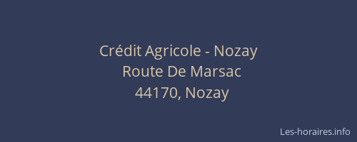Crédit Agricole - Nozay