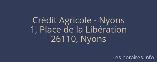 Crédit Agricole - Nyons
