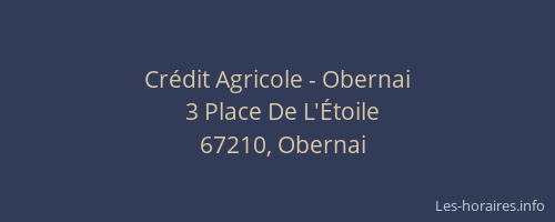 Crédit Agricole - Obernai
