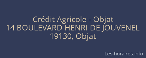 Crédit Agricole - Objat