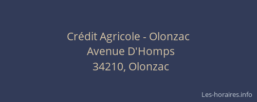 Crédit Agricole - Olonzac