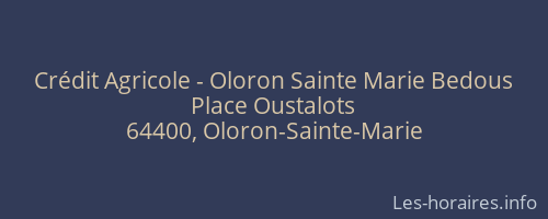 Crédit Agricole - Oloron Sainte Marie Bedous