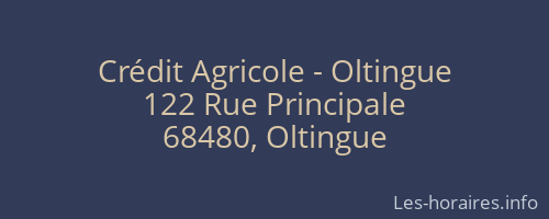 Crédit Agricole - Oltingue