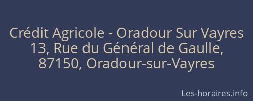 Crédit Agricole - Oradour Sur Vayres