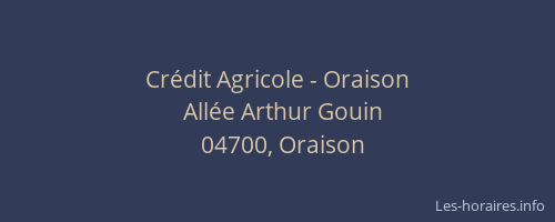 Crédit Agricole - Oraison