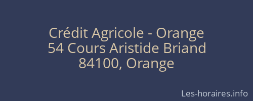 Crédit Agricole - Orange