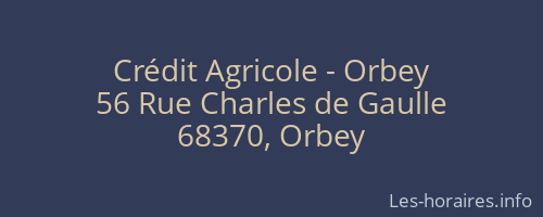 Crédit Agricole - Orbey