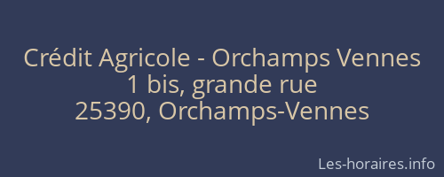 Crédit Agricole - Orchamps Vennes