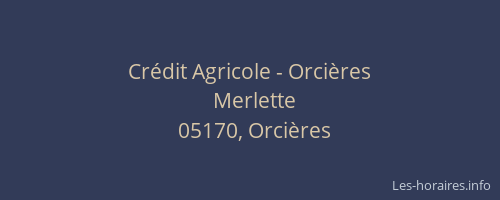Crédit Agricole - Orcières