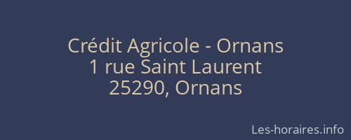 Crédit Agricole - Ornans