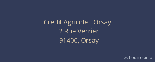 Crédit Agricole - Orsay