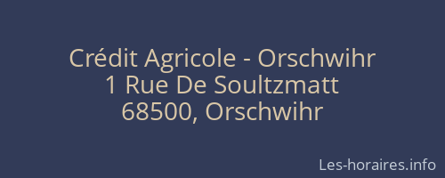 Crédit Agricole - Orschwihr