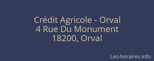 Crédit Agricole - Orval